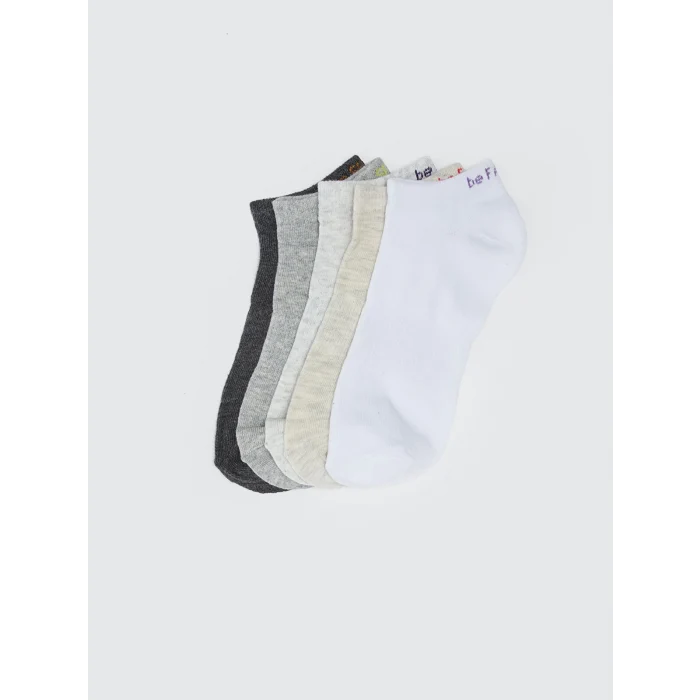 LCW DREAM Beyaz Kadın Düz Patik Çorap 5li