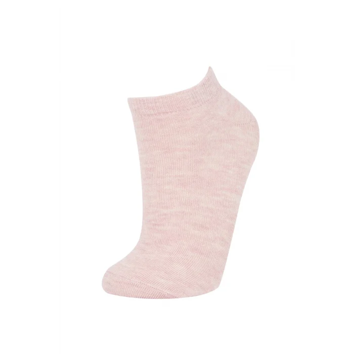 Defacto W8944 Çok Renkli Kadın 5li Pamuklu Puantiyeli Çizgili Patik Çorap