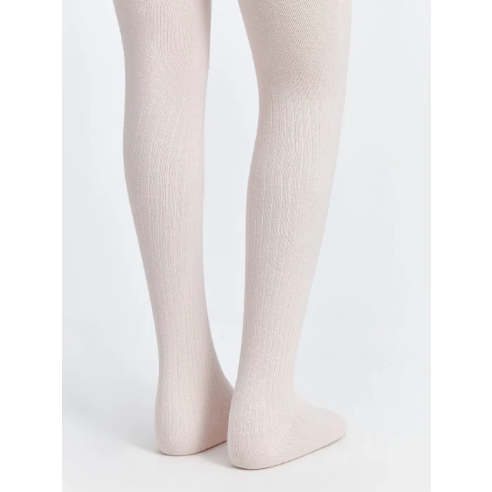 LCW Kids Pembe Kendinden Desenli Kız Çocuk Külotlu Çorap 2li