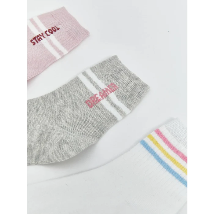 LCW Kids Pembe Desenli Kız Çocuk Soket Çorap 5li