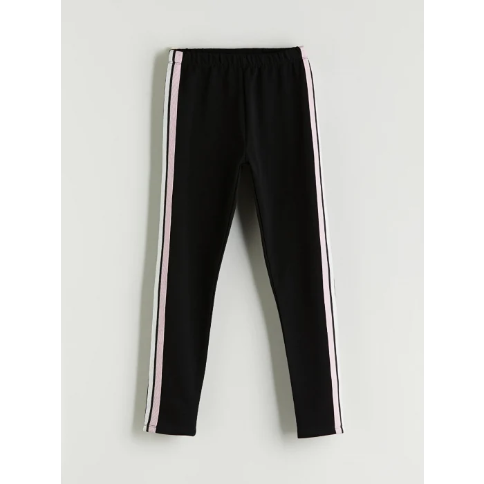 LCW Kids Siyah Beli Lastikli Kız Çocuk Uzun Tayt