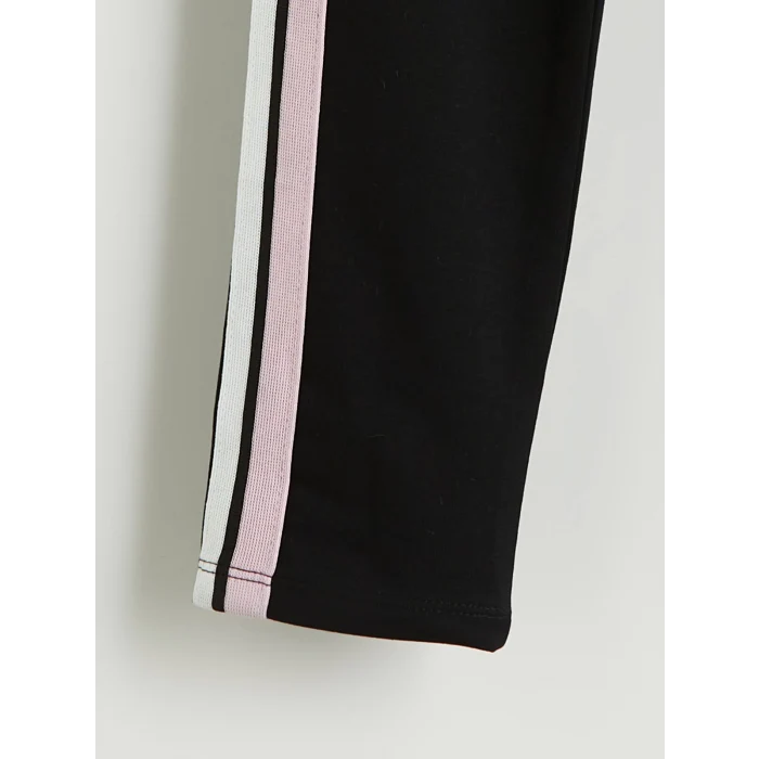 LCW Kids Siyah Beli Lastikli Kız Çocuk Uzun Tayt