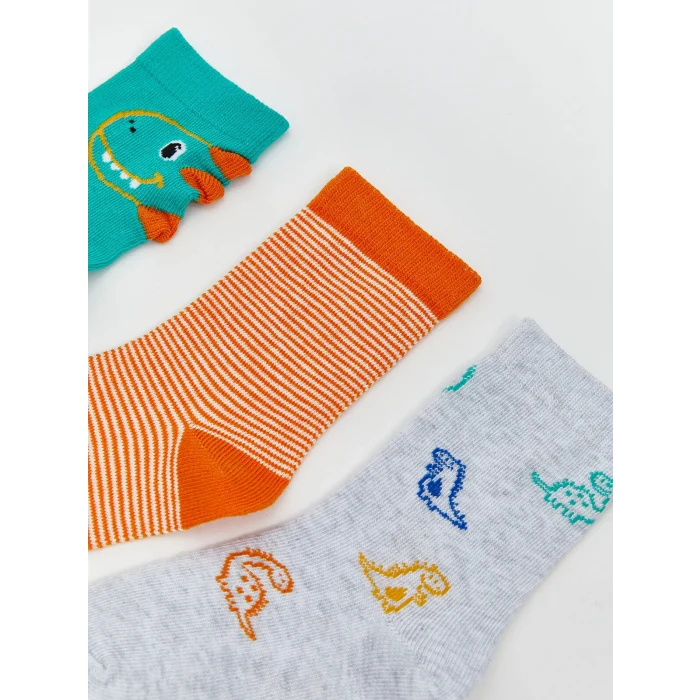 LCW baby Bej Baskılı Erkek Bebek Çorap 5li