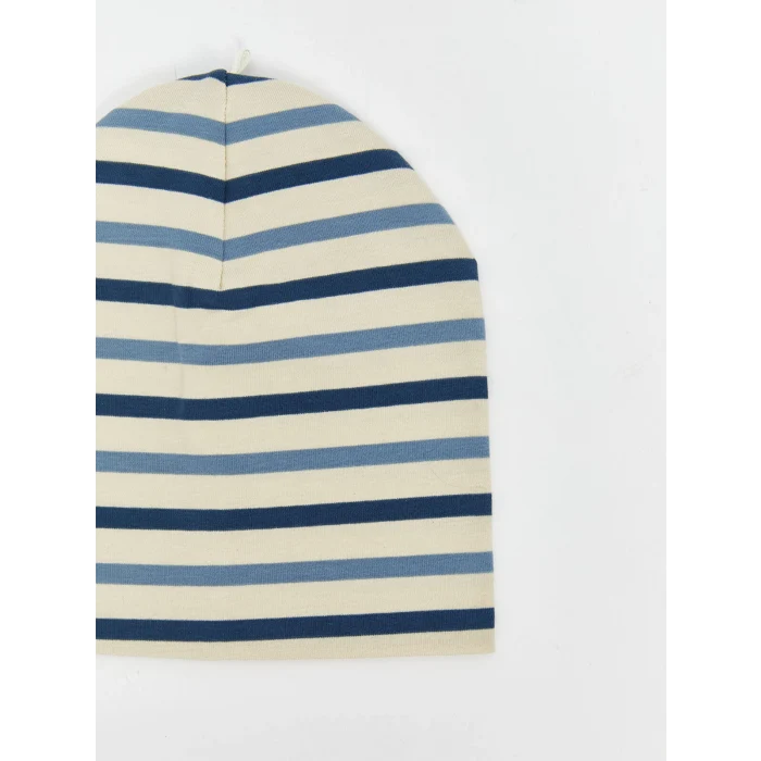 LCW baby Mavi Baskılı Erkek Bebek Bere 2li