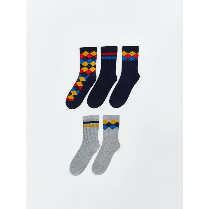 LCW Kids Karişik Desenli Erkek Çocuk Soket Çorap 5li