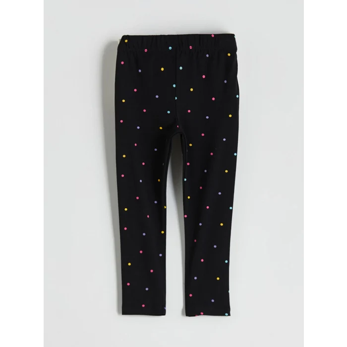 LCW Kids Siyah Puantiye Desenli Kız Çocuk Tayt