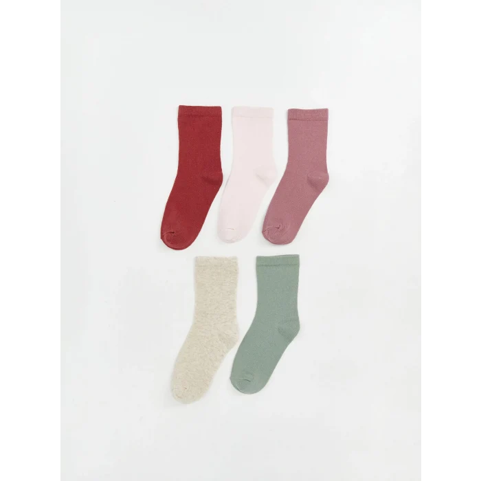 LCW baby Pembe Basic Kız Bebek Soket Çorap 5li