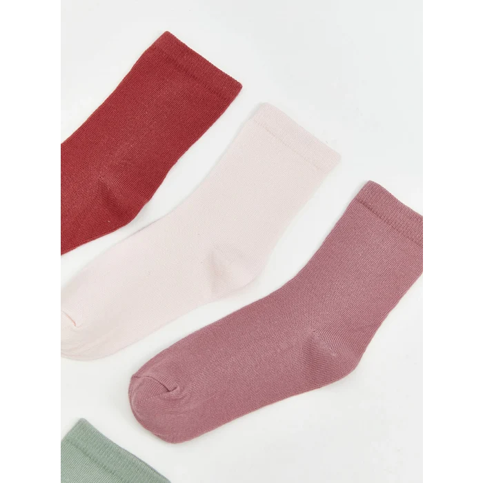LCW baby Pembe Basic Kız Bebek Soket Çorap 5li