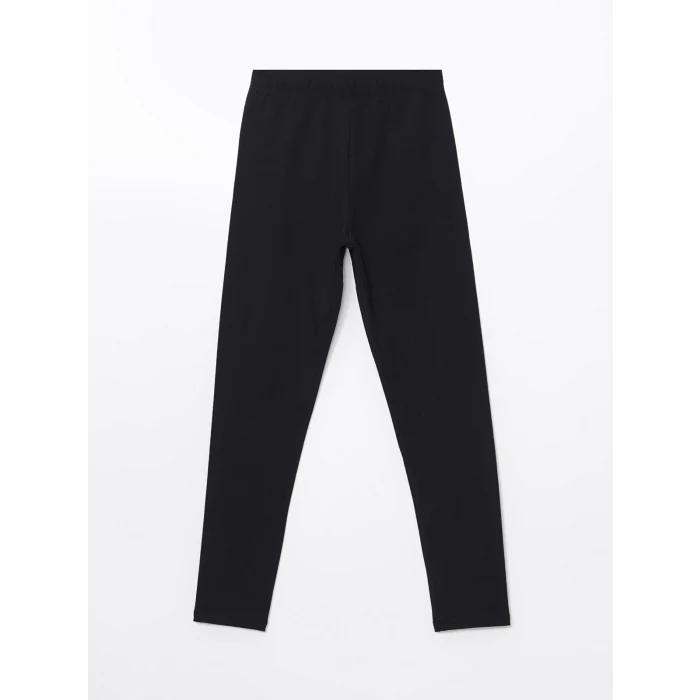 LCW Kids Siyah Beli Lastikli Kız Çocuk Tayt