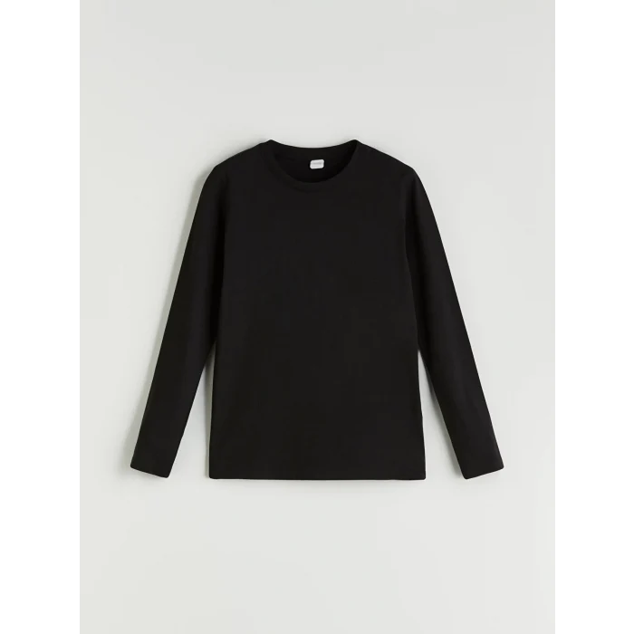 LCW Kids Siyah Bisiklet Yaka Erkek Çocuk Tişört