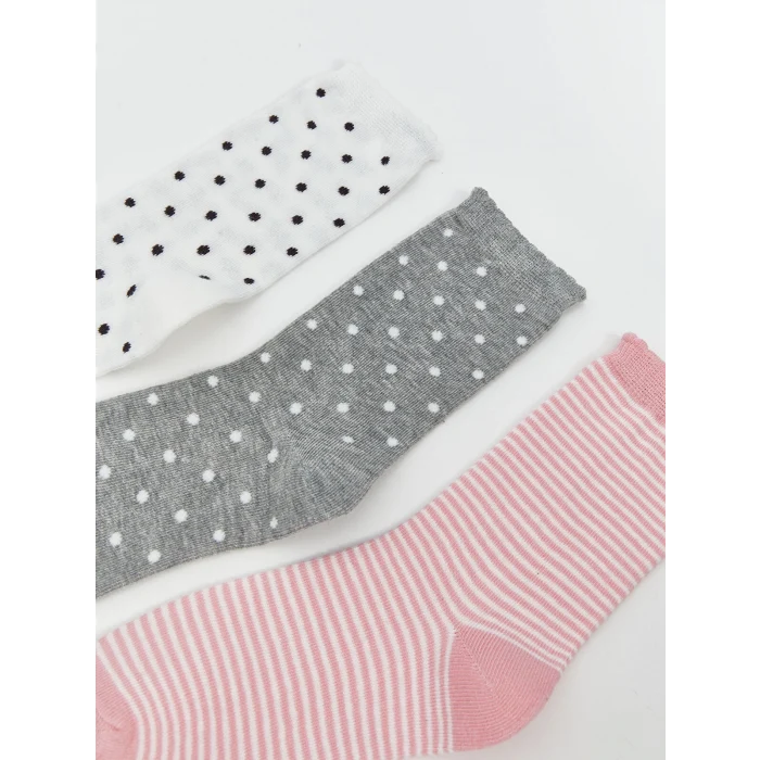 LCW Kids Ekru Kız Çocuk Soket Çorap 5li