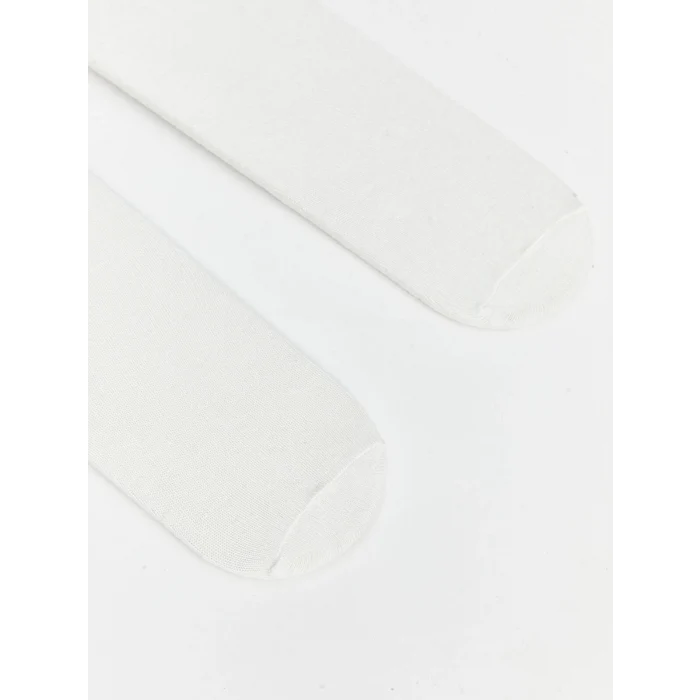 LCW baby Ekru Basic Kız Bebek Külotlu Çorap 2li