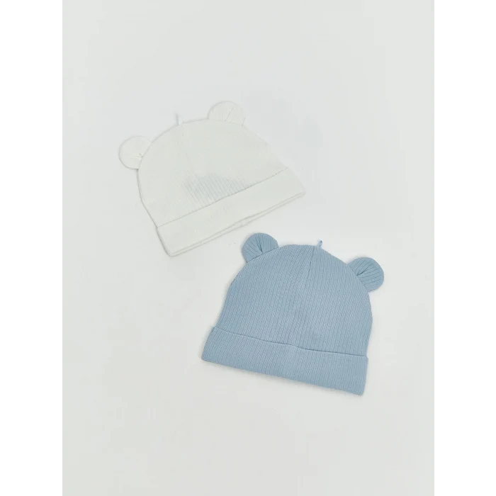 LCW baby Ekru Kulak Detaylı Erkek Bebek Bere 2li