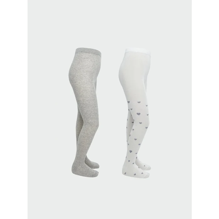 LCW Kids Ekru Kız Çocuk Külotlu Çorap 2li