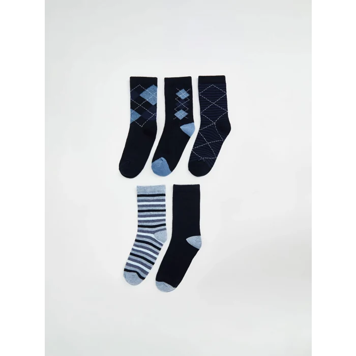 LCW Kids Karişik Desenli Erkek Çocuk Soket Çorap 5li