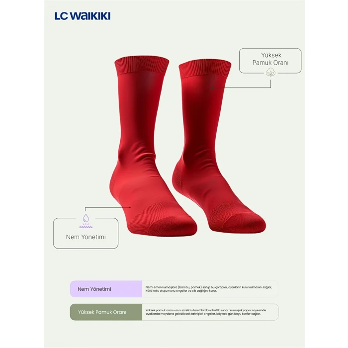 LCW Kids Karişik Desenli Erkek Çocuk Soket Çorap 5li