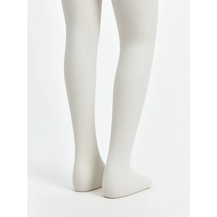 LCW Kids Ekru Basic İnce Kız Çocuk Külotlu Çorap 2li