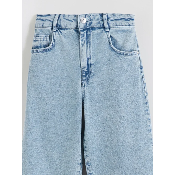 LCW Kids Mavi Wideleg Kız Çocuk Jean Pantolon