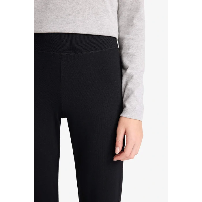 Defacto E0628AXBK81 Siyah Coool Flare Fit Ribana Pantolon