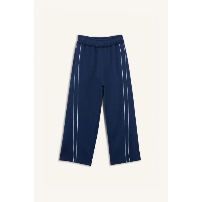 Defacto F9618AXNV241 Lacivert Coool Beli Lastikli Wide Leg Eşofman Altı