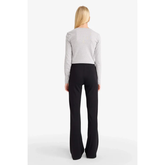 Defacto E0628AXBK81 Siyah Coool Flare Fit Ribana Pantolon