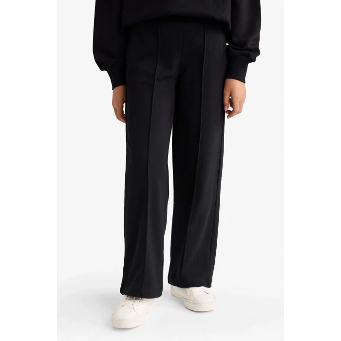 Defacto F2564A8BK81 Siyah Kız Çocuk 2li Takım Baskılı Sweatshirt Eşofman Altı