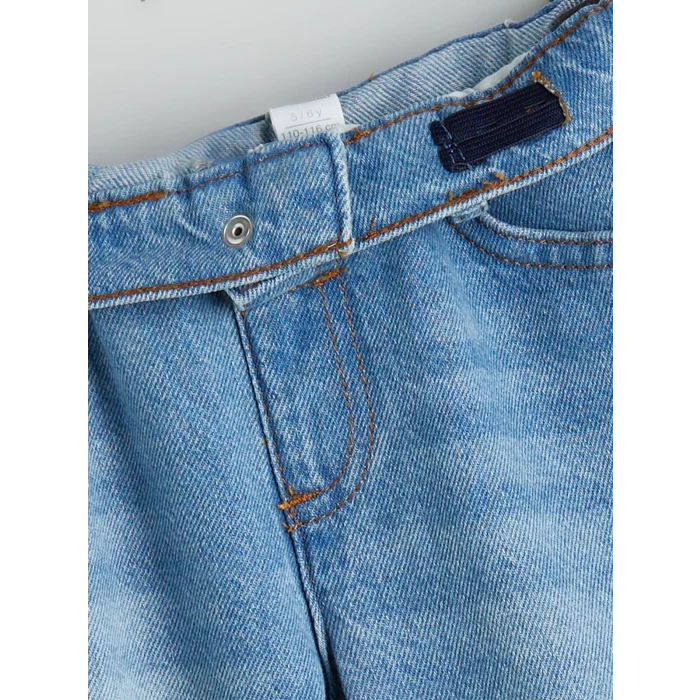 LCW Kids Indigo Beli Ayarlanabilir Erkek Çocuk Jean Pantolon