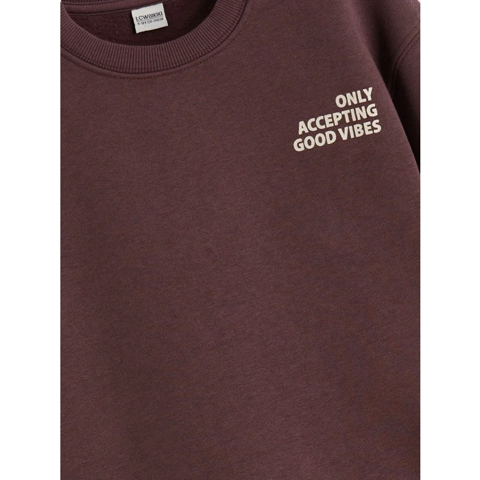 LCW Kids Mürdüm Bisiklet Yaka Kız Çocuk Sweatshirt