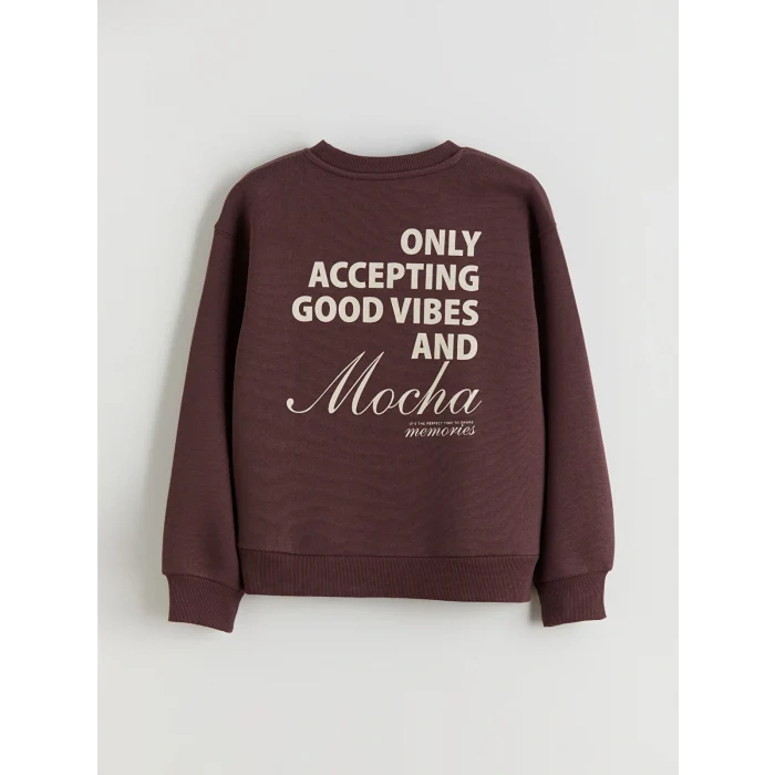 LCW Kids Mürdüm Bisiklet Yaka Kız Çocuk Sweatshirt