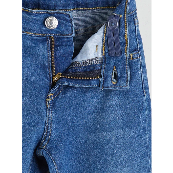 LCW Kids Indigo Flare Fit Kız Çocuk Jean Pantolon ve Toka 2li