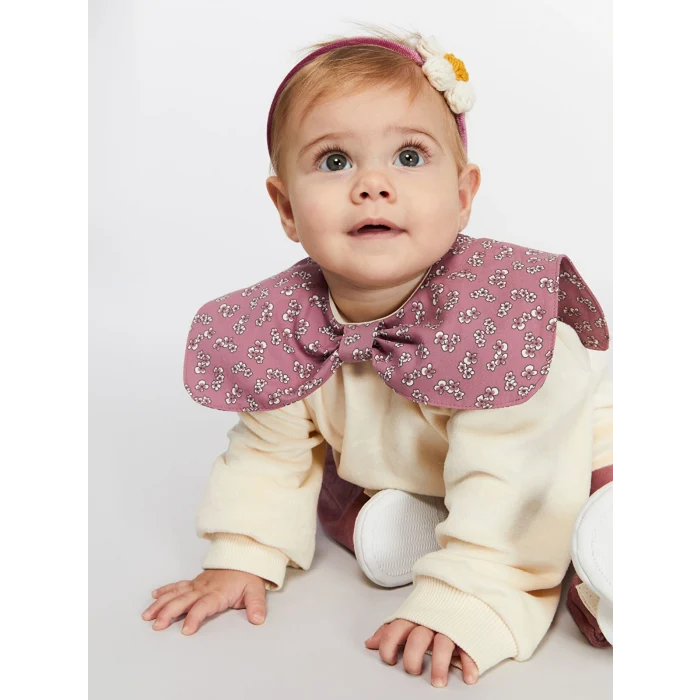 LCW baby Ekru Bisiklet Yaka Kız Bebek Sweatshirt ve Tayt 2li