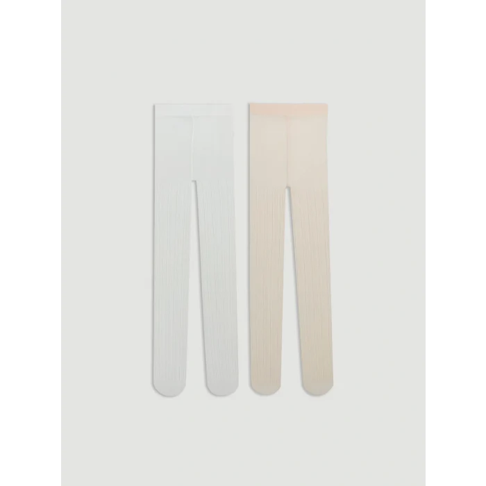 LCW baby Pembe Basic Kız Bebek Külotlu Çorap 2li