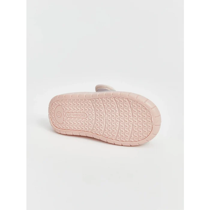 LCW STEPS Gri Kedi Nakışlı Kız Bebek Panduf