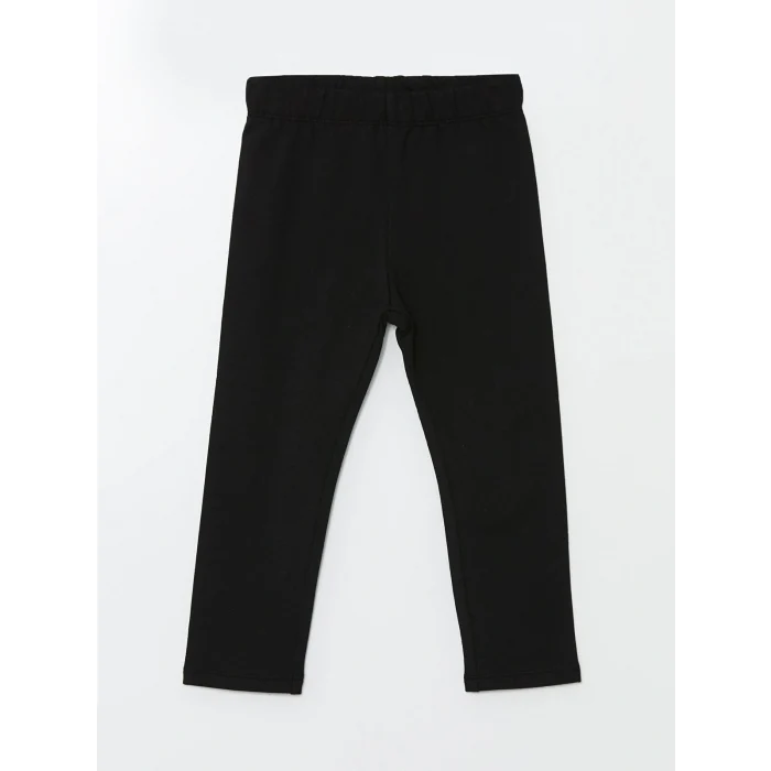 LCW Kids Siyah Beli Lastikli Basic Kız Bebek Tayt