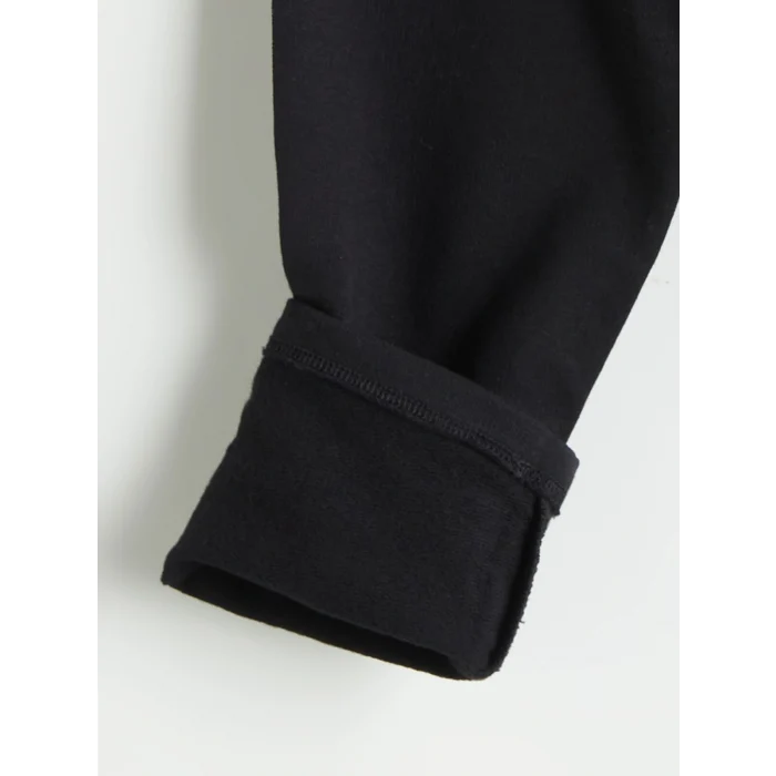 LCW Kids Siyah Beli Lastikli Basic Kız Bebek Tayt