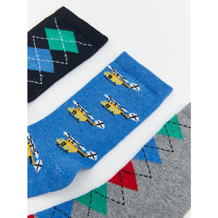 LCW Kids Karişik Desenli Erkek Çocuk Soket Çorap 5li