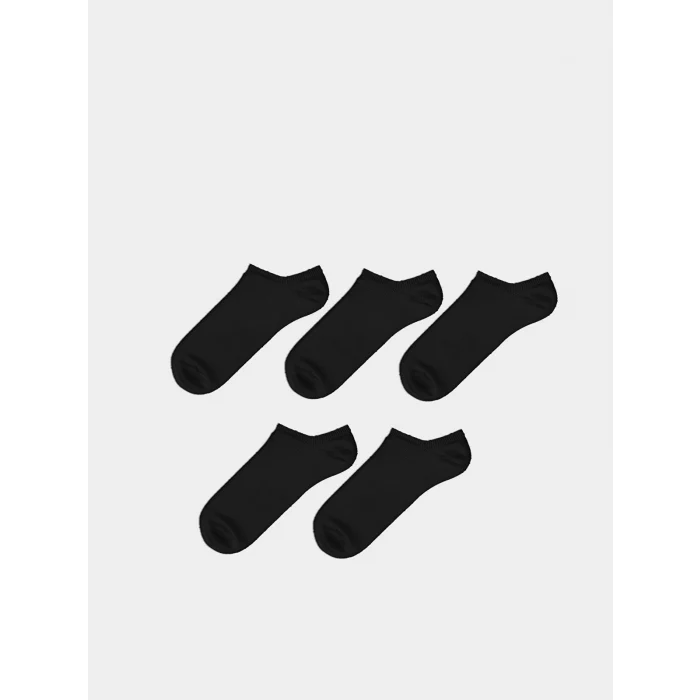 LCW ACCESSORIES Siyah Çizgili Erkek Sneaker Çorap 5li