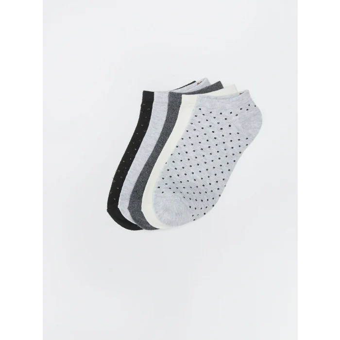 LCW DREAM Gri Simli Desenli Kadın Patik Çorap 5li