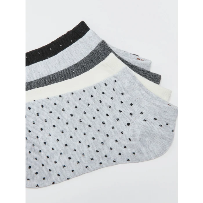 LCW DREAM Gri Simli Desenli Kadın Patik Çorap 5li