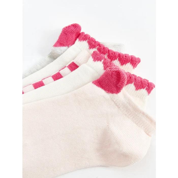 LCW Kids Pembe Kız Çocuk Patik Çorap 5li
