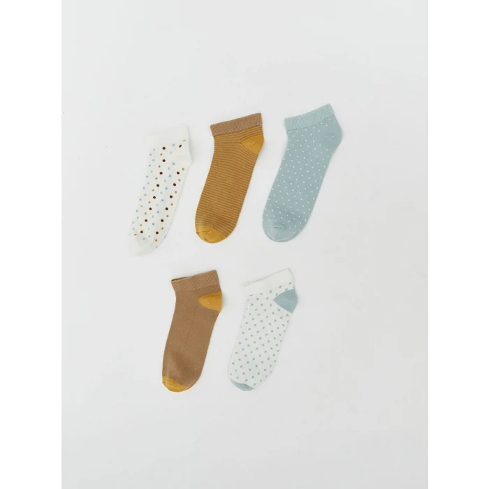 LCW DREAM Bej Desenli Kadın Patik Çorap 5li