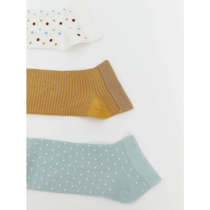 LCW DREAM Bej Desenli Kadın Patik Çorap 5li