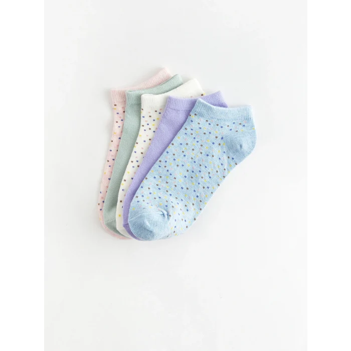 LCW DREAM Mavi Desenli Kadın Patik Çorap 5li