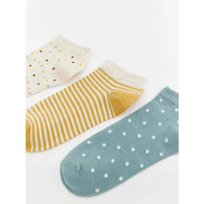 LCW DREAM Bej Desenli Kadın Patik Çorap 5li