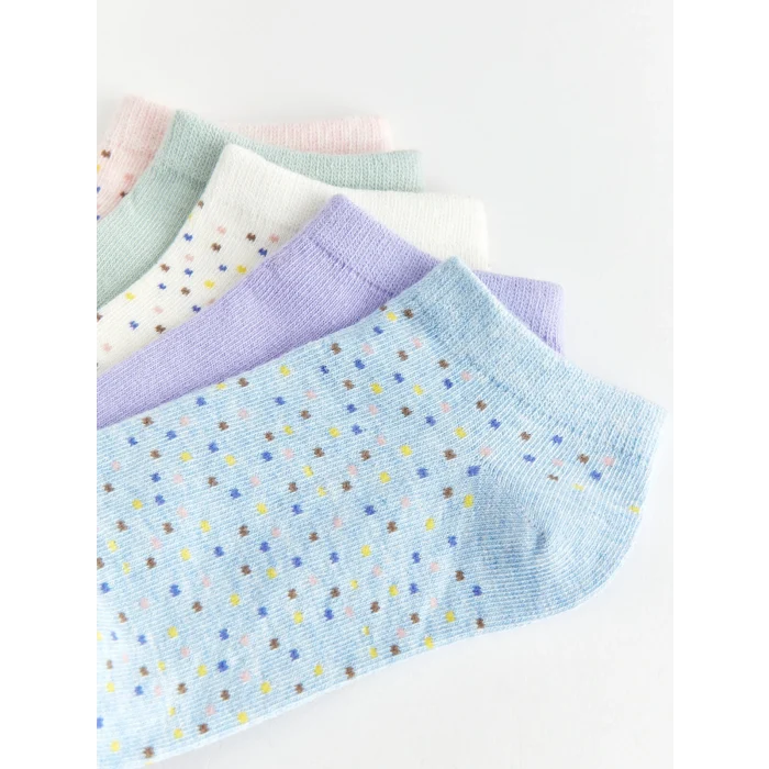 LCW DREAM Mavi Desenli Kadın Patik Çorap 5li