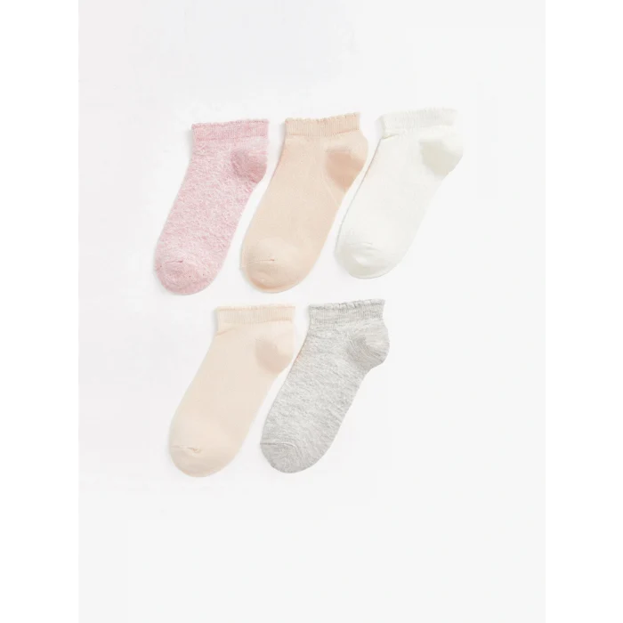 LCW DREAM Pembe Kadın Düz Patik Çorap 5li