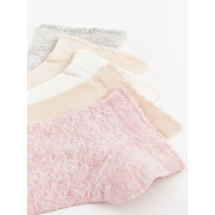 LCW DREAM Pembe Kadın Düz Patik Çorap 5li