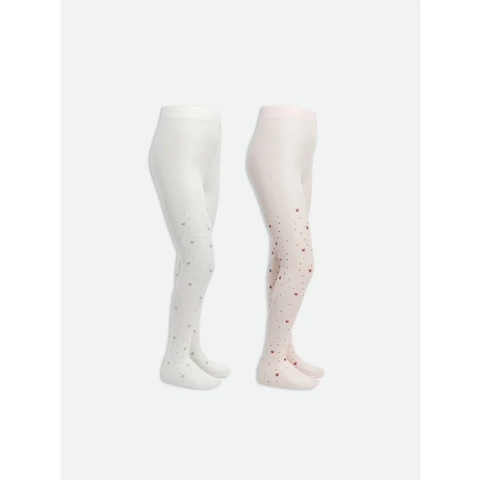 LCW Kids Ekru Kız Çocuk İnce Külotlu Çorap 2li