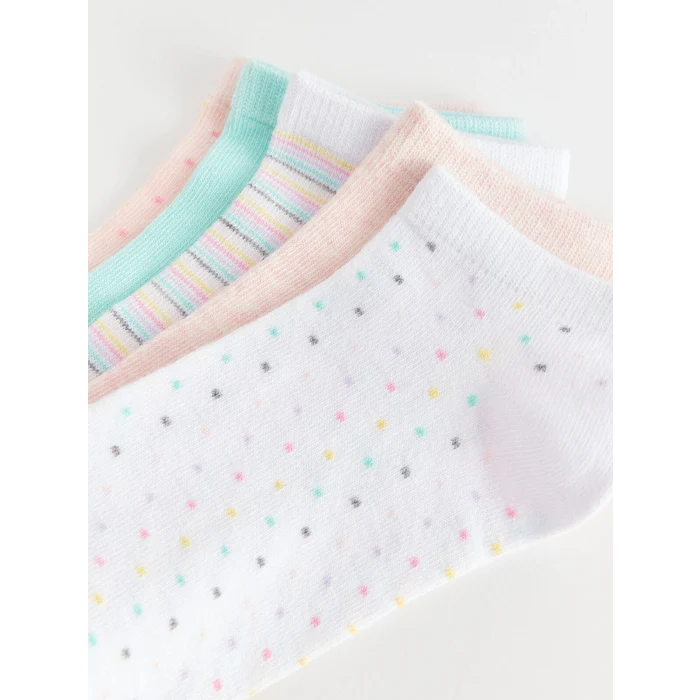 LCW DREAM Beyaz Desenli Kadın Patik Çorap 5li