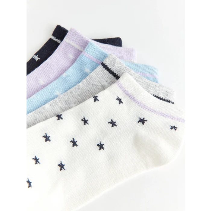 LCW DREAM Ekru Desenli Kadın Patik Çorap 5li